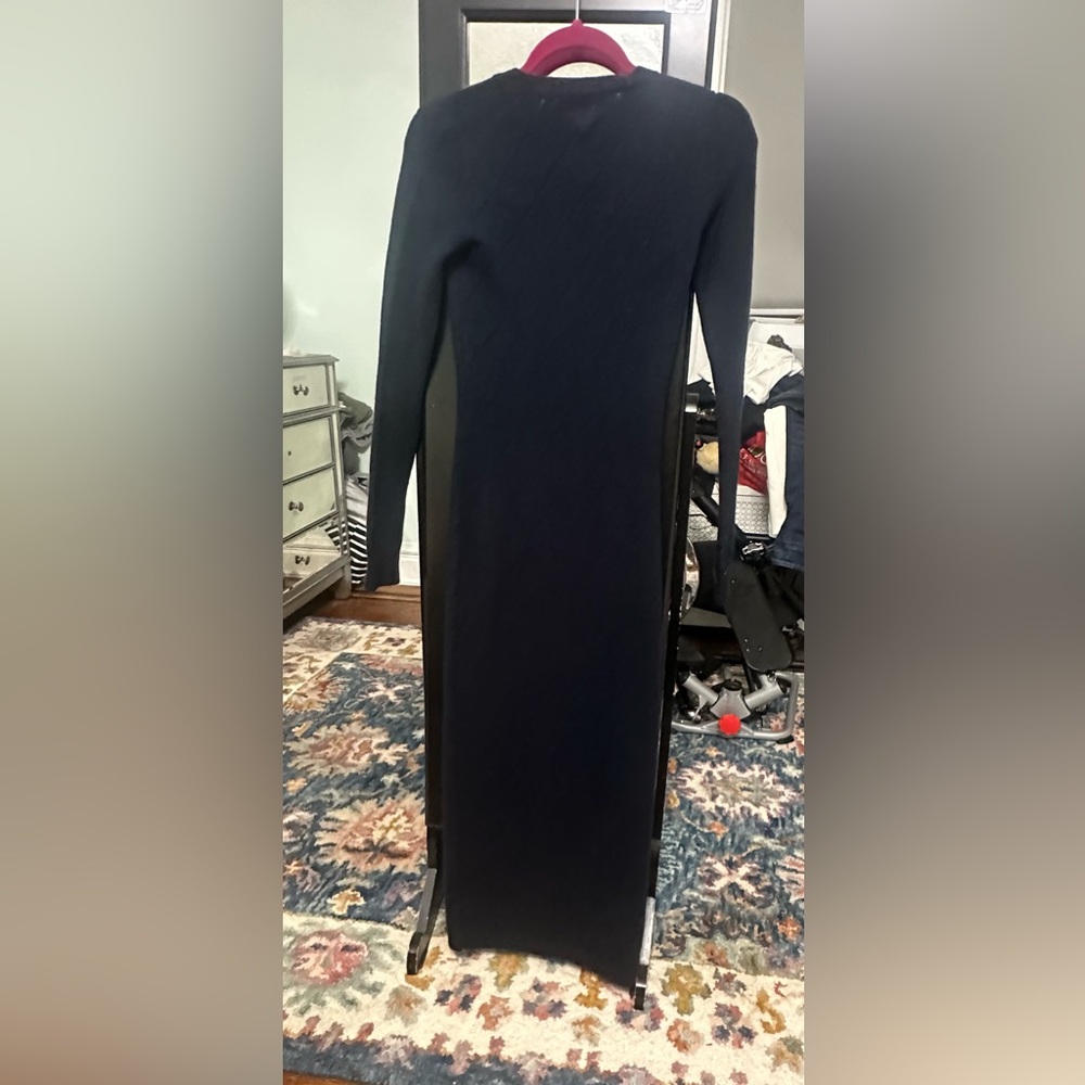 Prada Navy Long Sleeve Dress